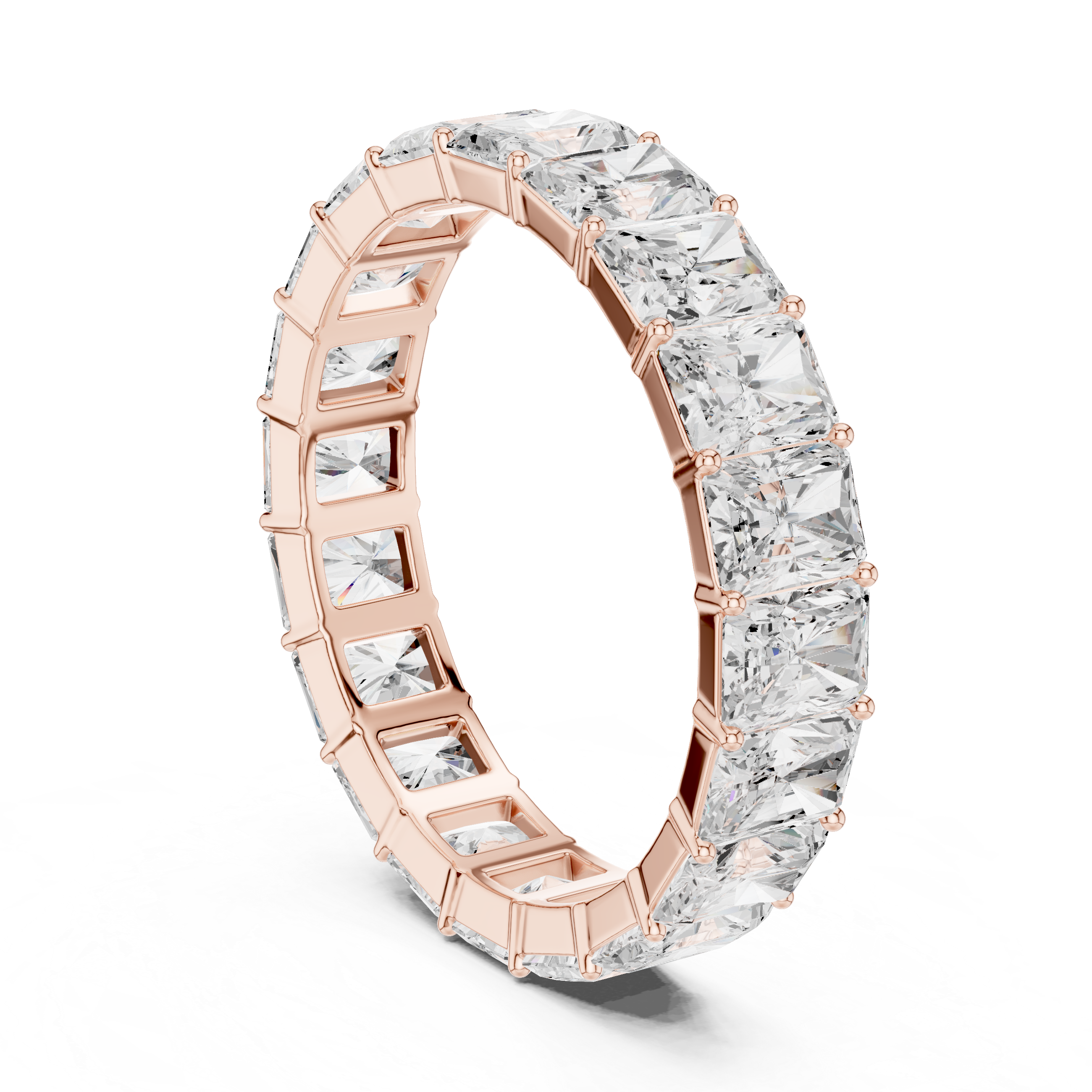 Radiant Cut Diamond Eternity Band Ring Timeless Elegance