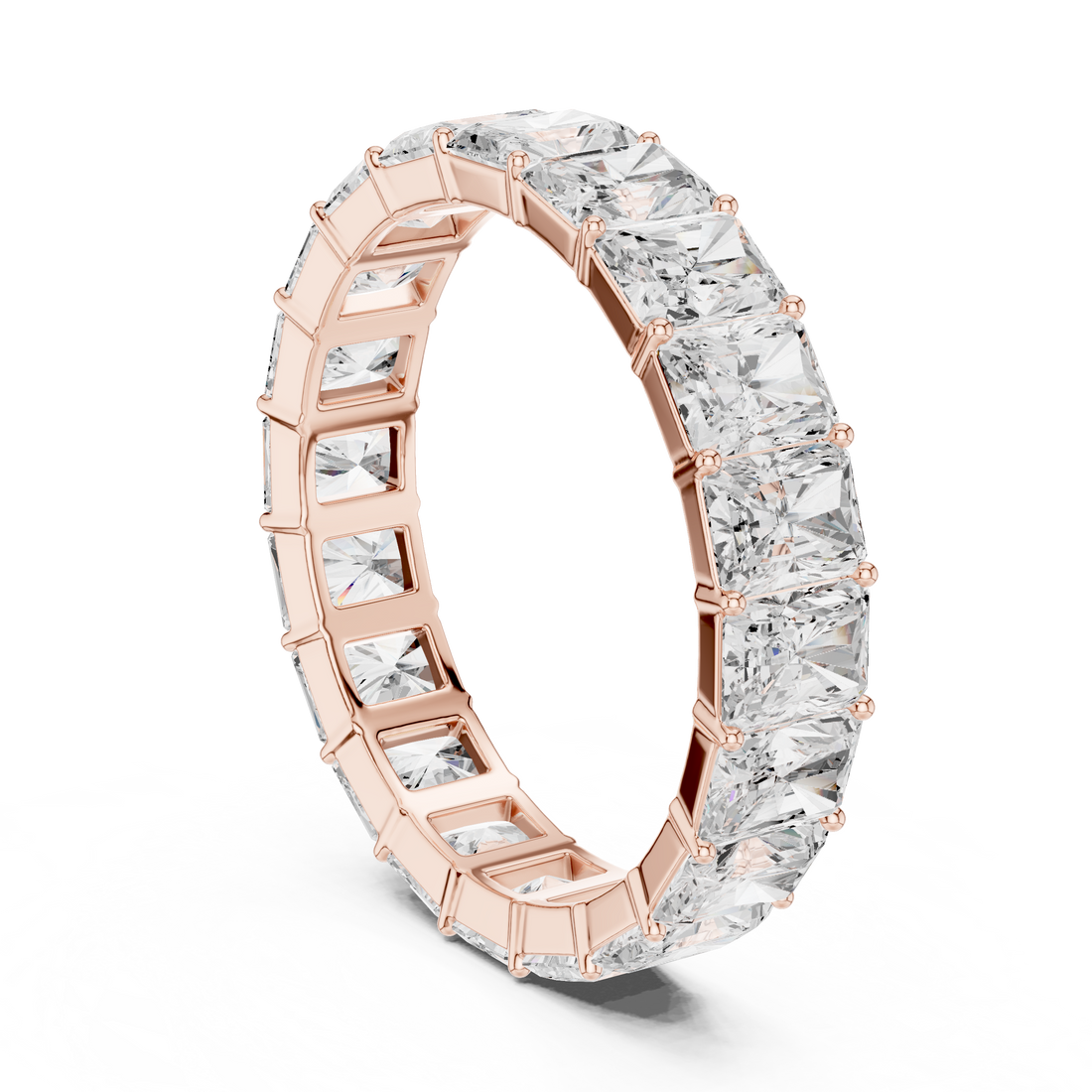 Radiant Cut Diamond Eternity Band Ring Timeless Elegance