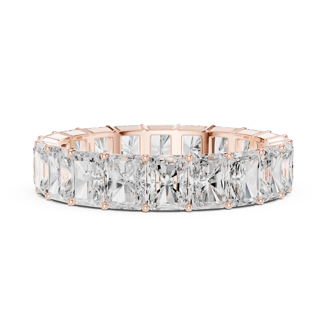 Radiant Cut Diamond Eternity Band Ring Timeless Elegance