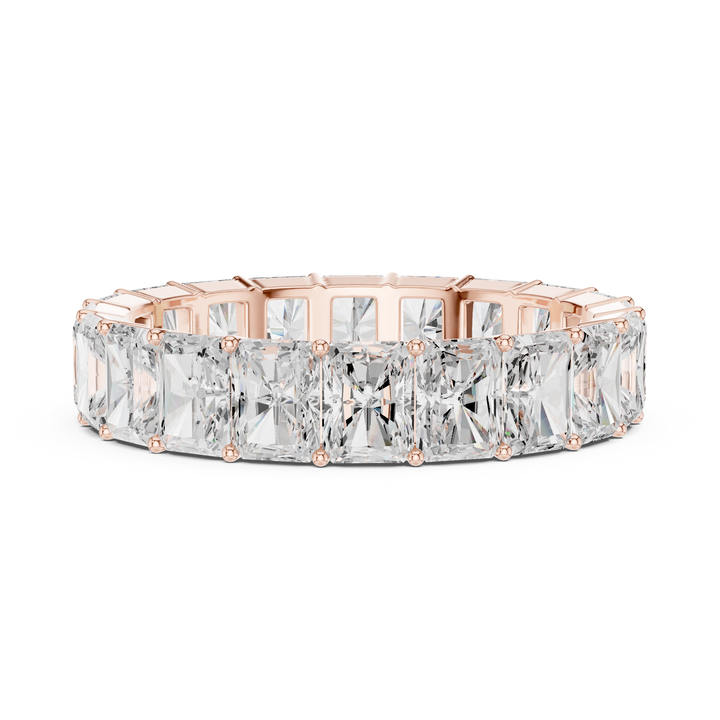 Radiant Cut Diamond Eternity Band Ring Timeless Elegance