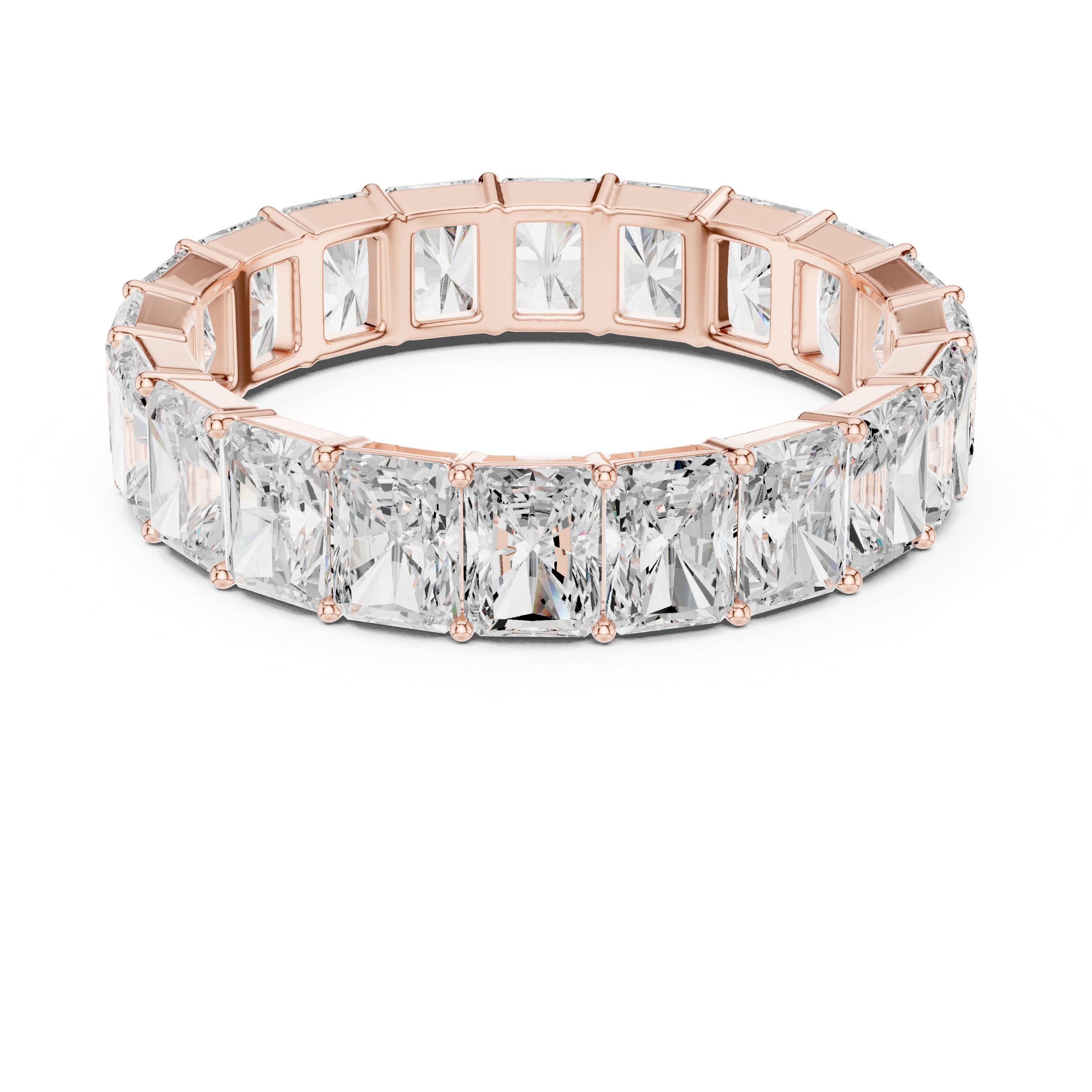 Radiant Cut Diamond Eternity Band Ring Timeless Elegance