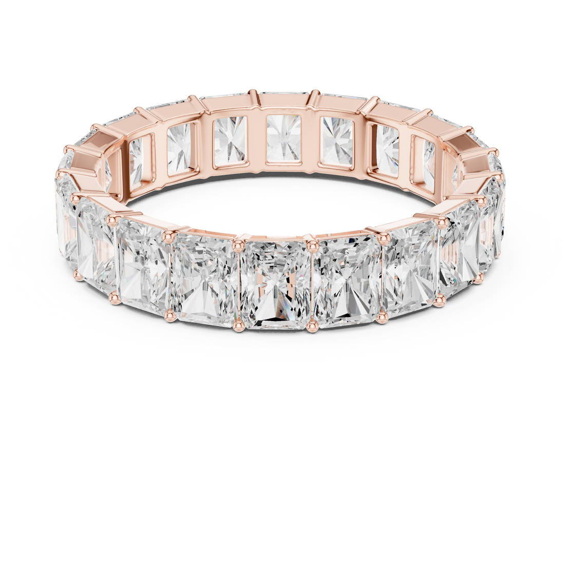 Radiant Cut Diamond Eternity Band Ring Timeless Elegance