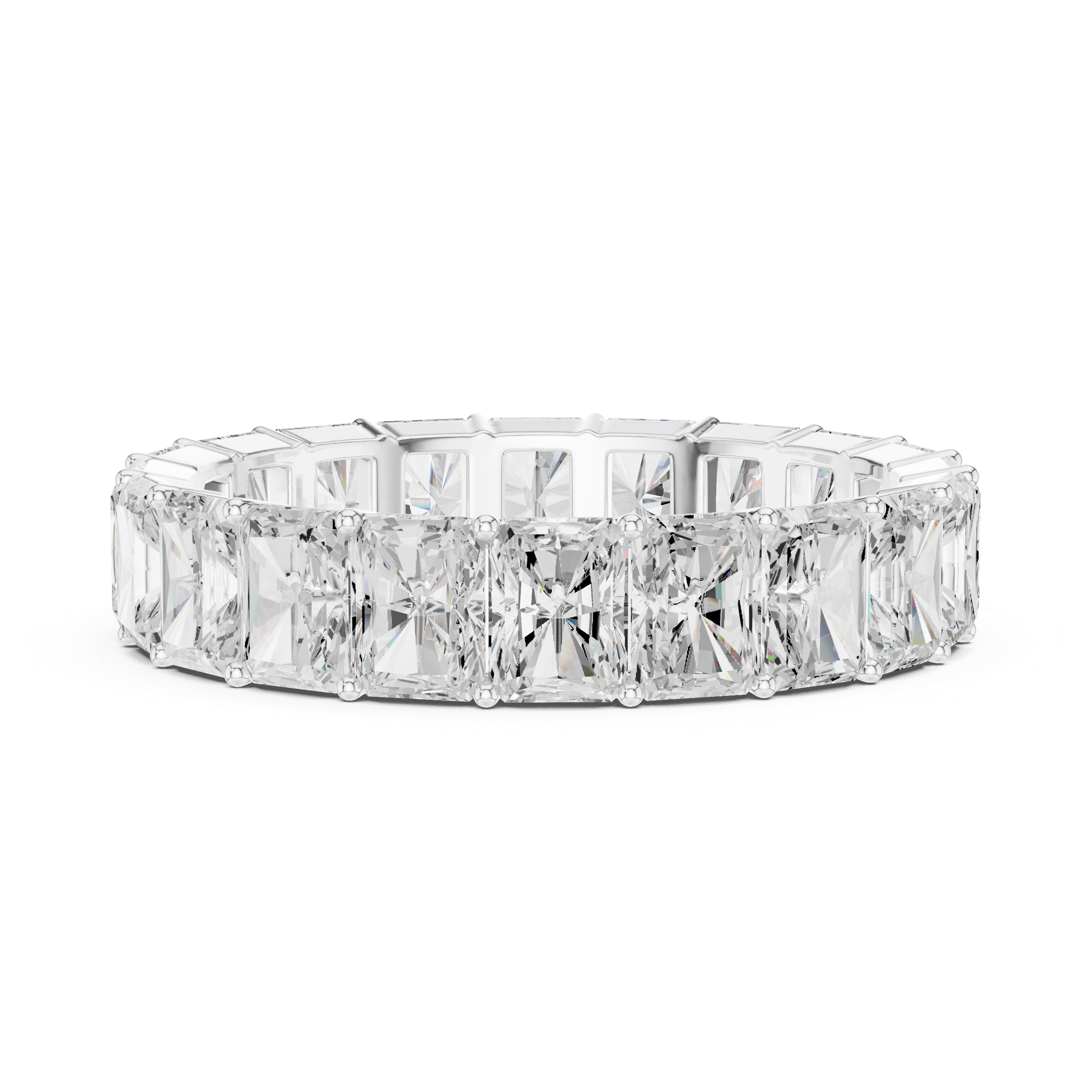 Radiant Cut Diamond Eternity Band Ring Timeless Elegance