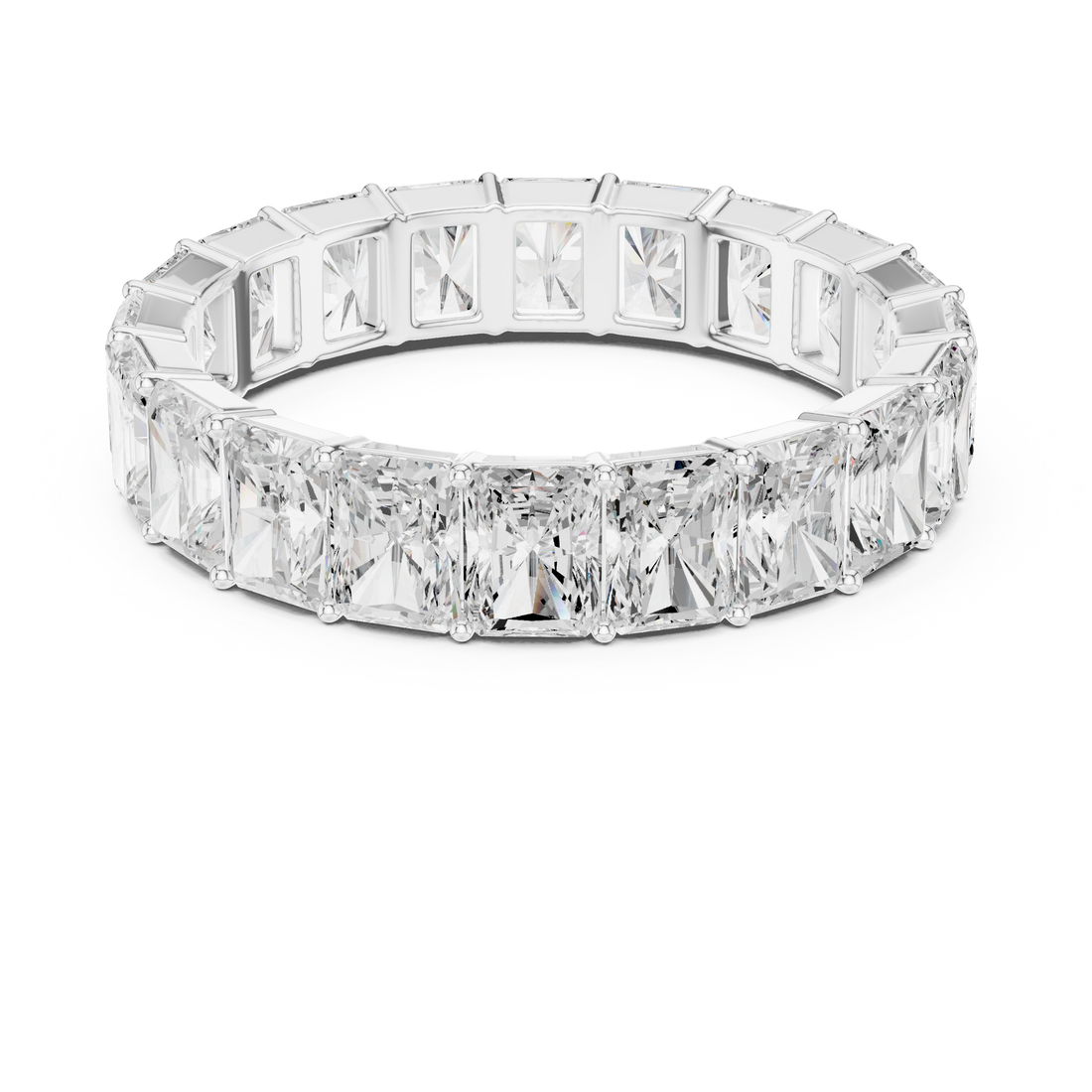 Radiant Cut Diamond Eternity Band Ring Timeless Elegance
