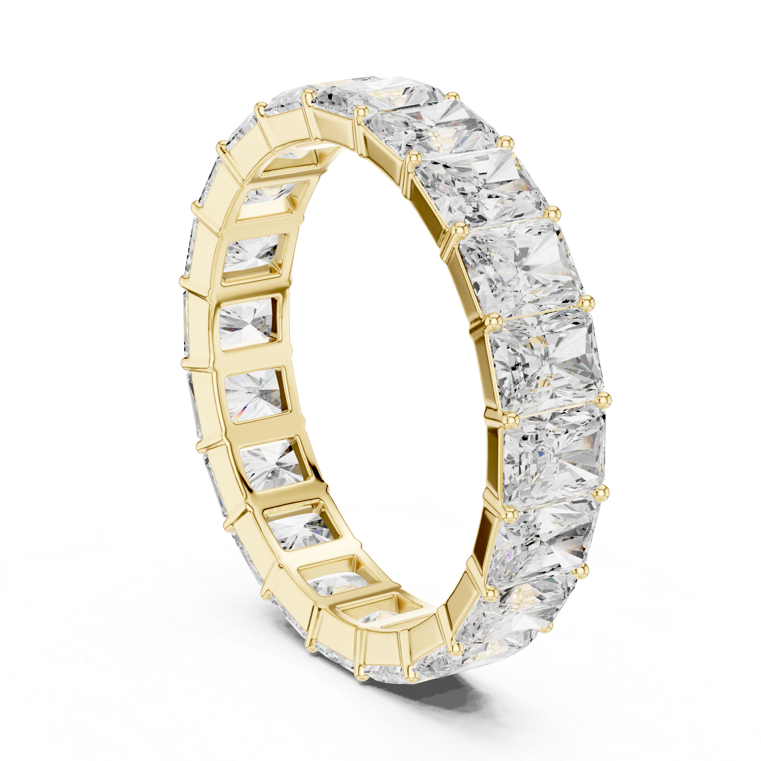 Radiant Cut Diamond Eternity Band Ring Timeless Elegance