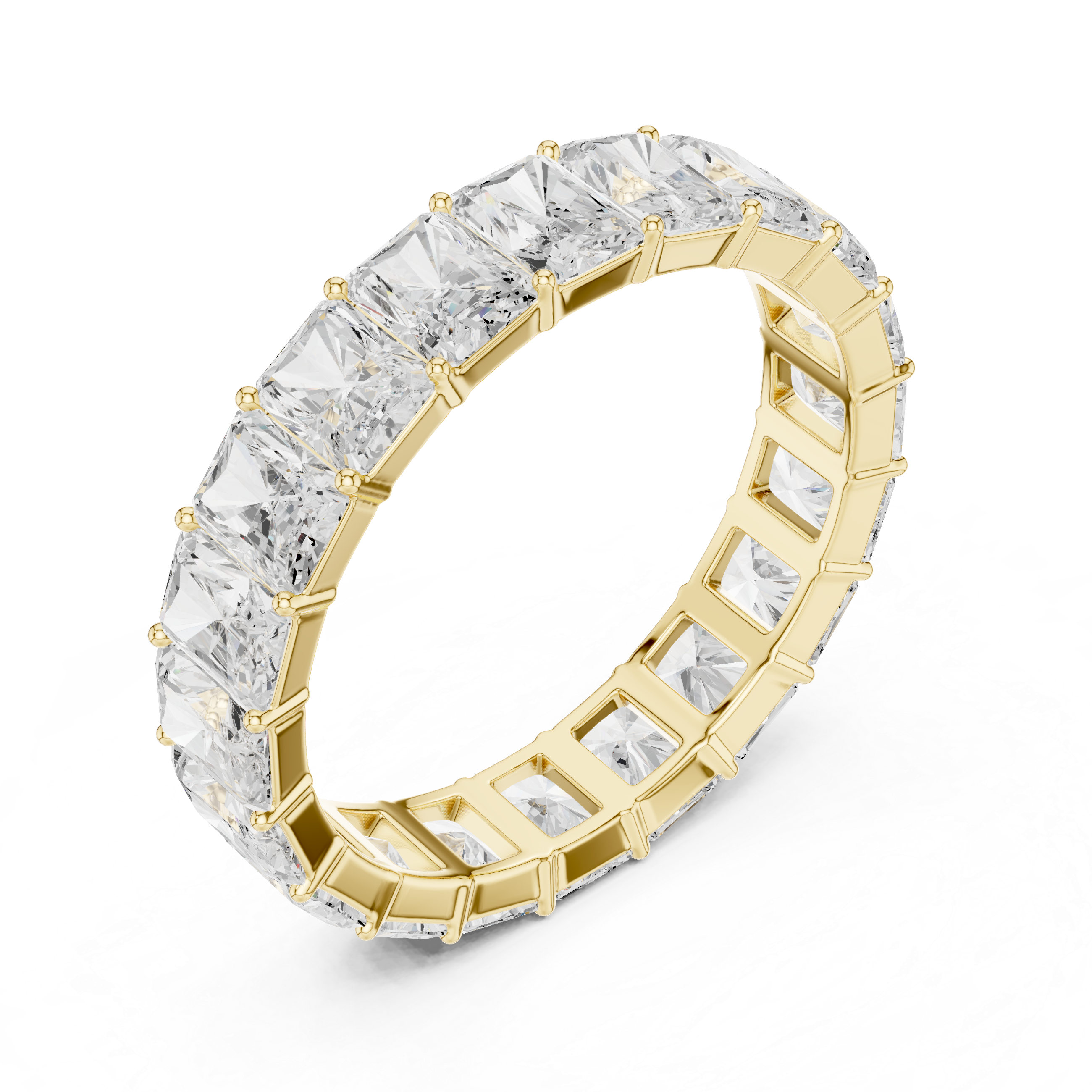Radiant Cut Diamond Eternity Band Ring Timeless Elegance