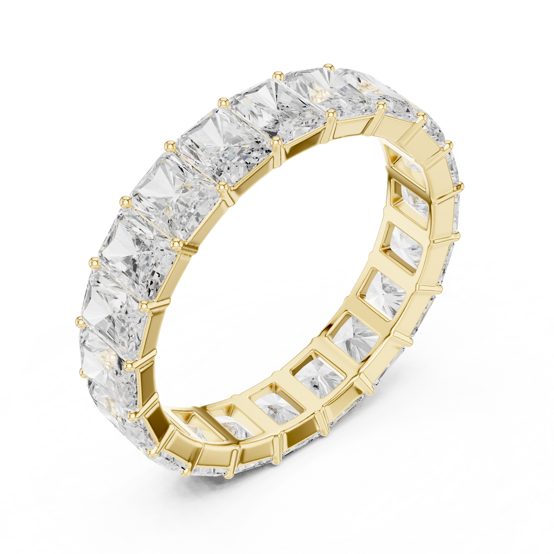 Radiant Cut Diamond Eternity Band Ring Timeless Elegance
