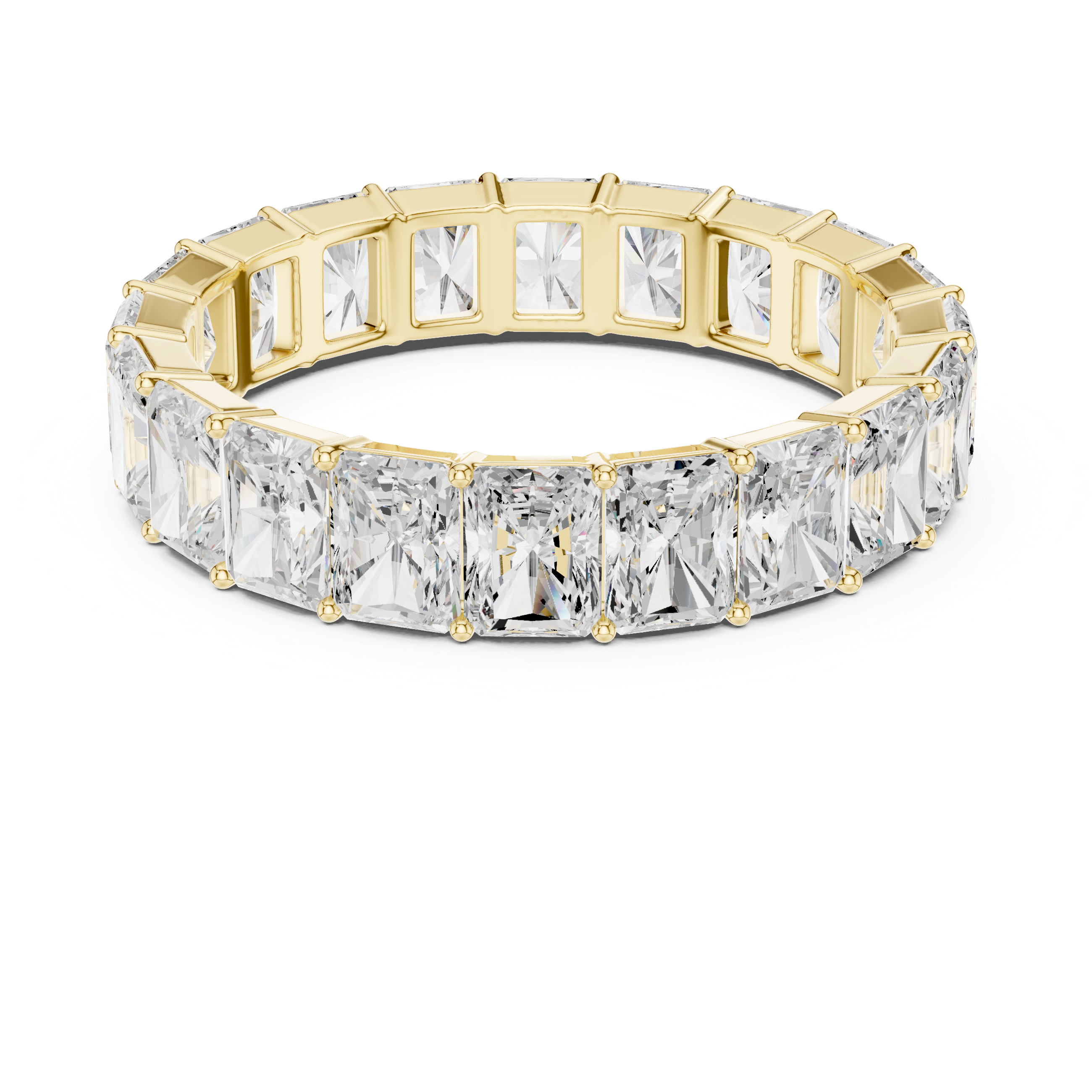 Radiant Cut Diamond Eternity Band Ring Timeless Elegance