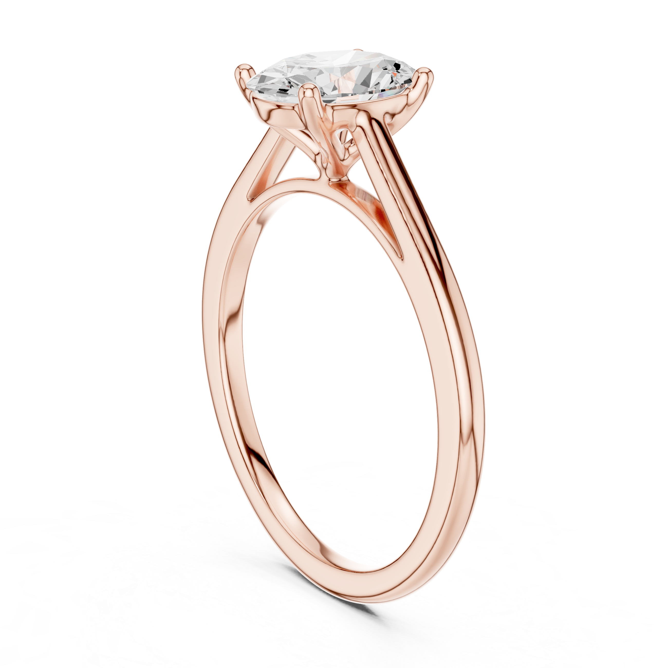 Oval Cut Diamond Classic Solitaire Engagement Ring