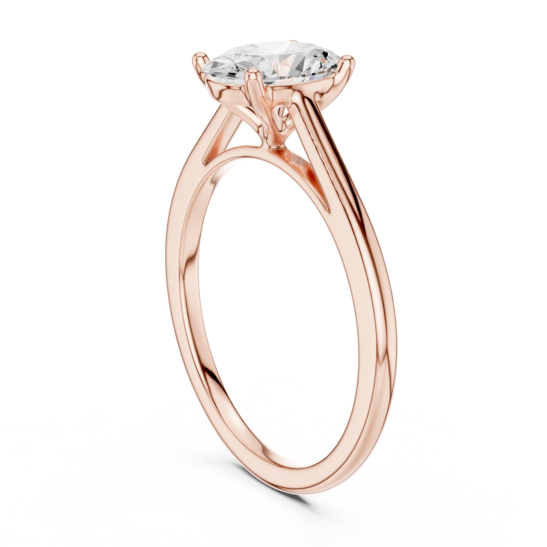 Oval Cut Diamond Classic Solitaire Engagement Ring