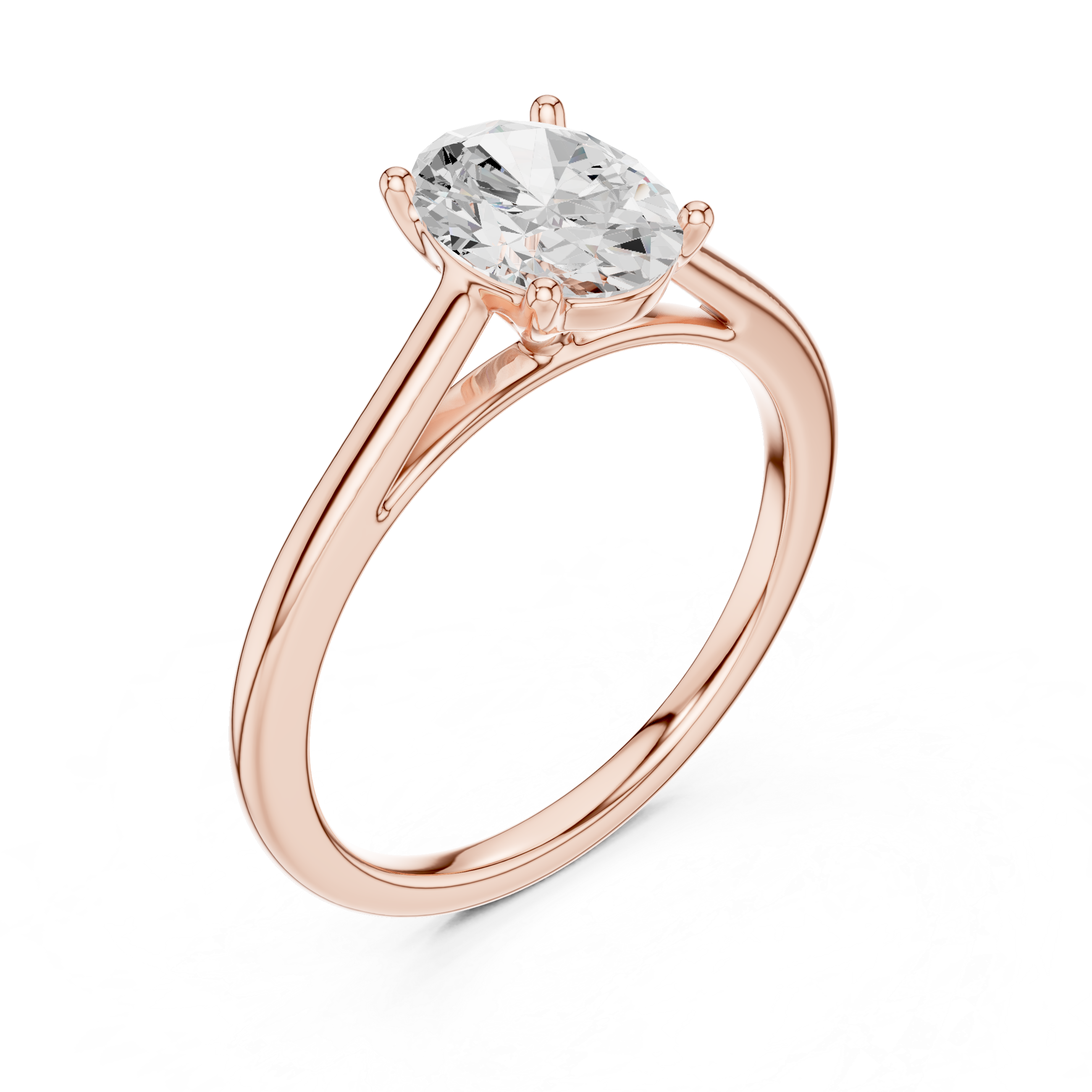 Oval Cut Diamond Classic Solitaire Engagement Ring