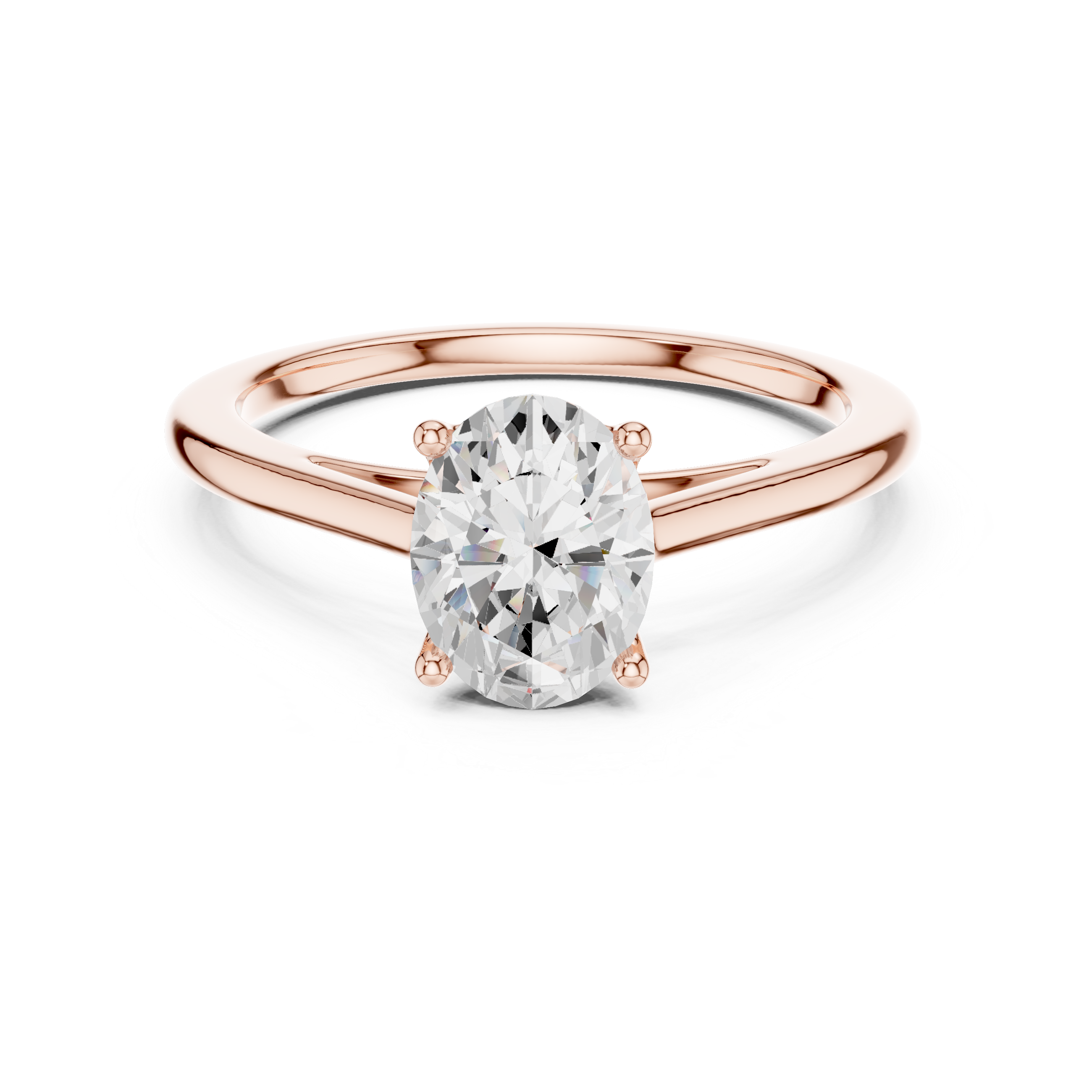 Oval Cut Diamond Classic Solitaire Engagement Ring
