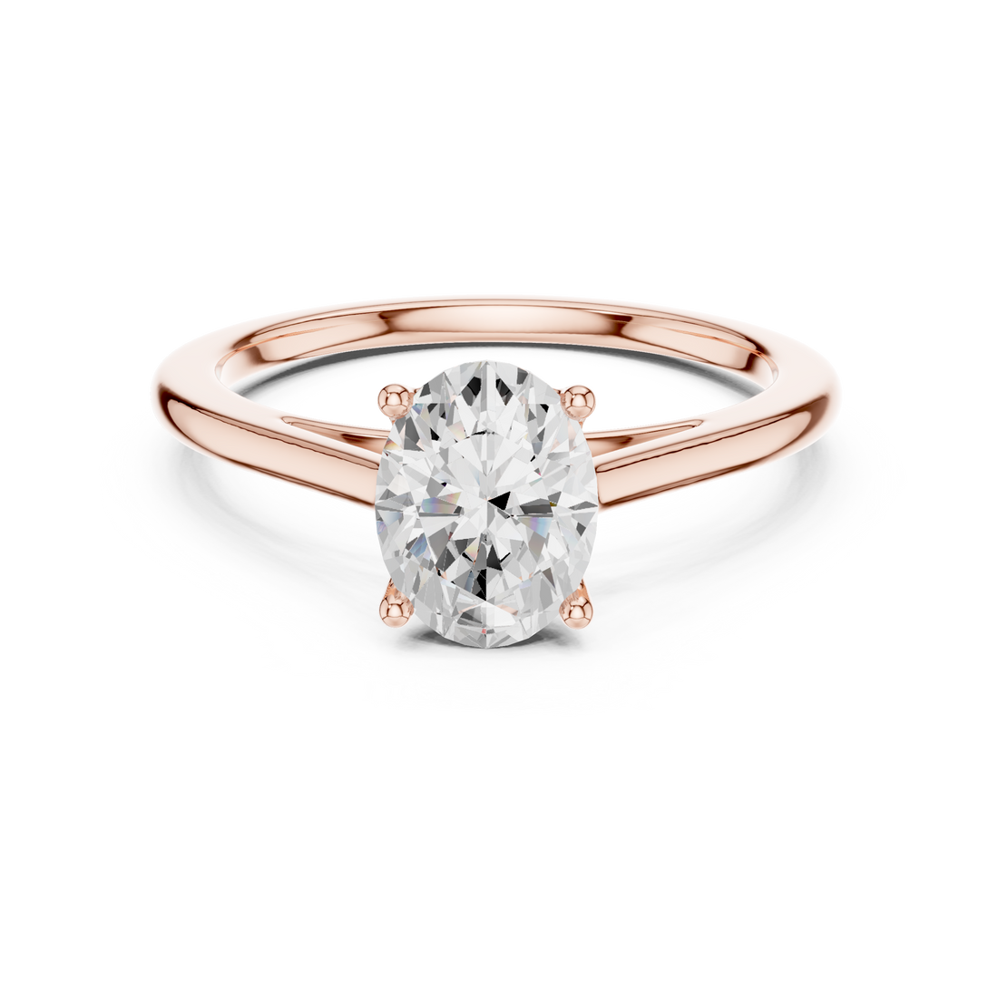 Oval Cut Diamond Classic Solitaire Engagement Ring