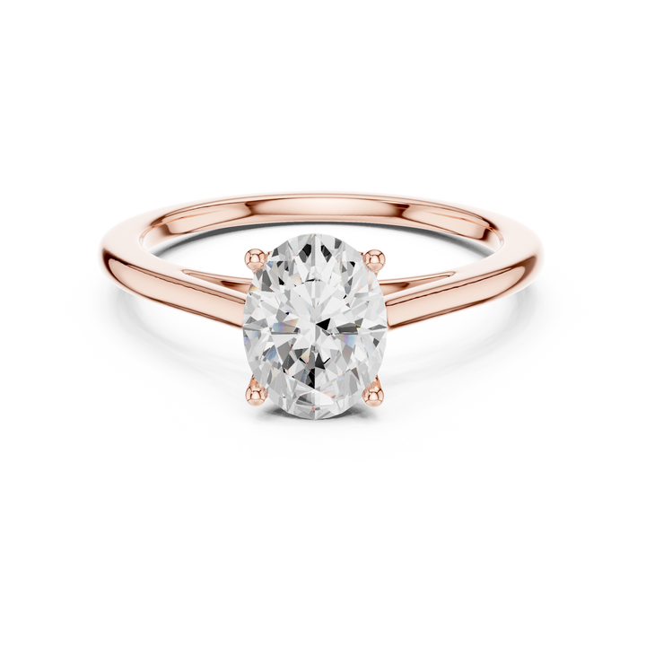 Oval Cut Diamond Classic Solitaire Engagement Ring