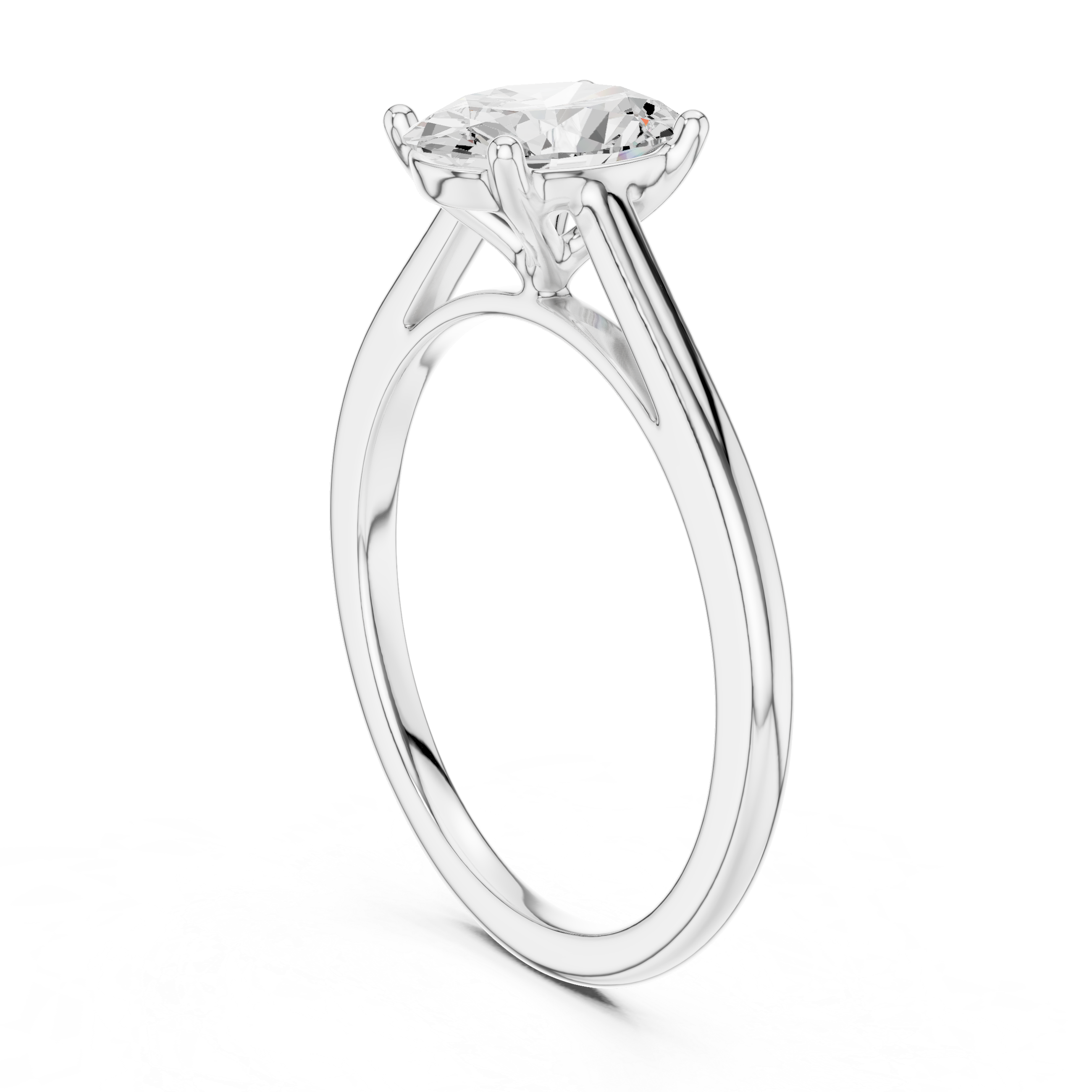 Oval Cut Diamond Classic Solitaire Engagement Ring