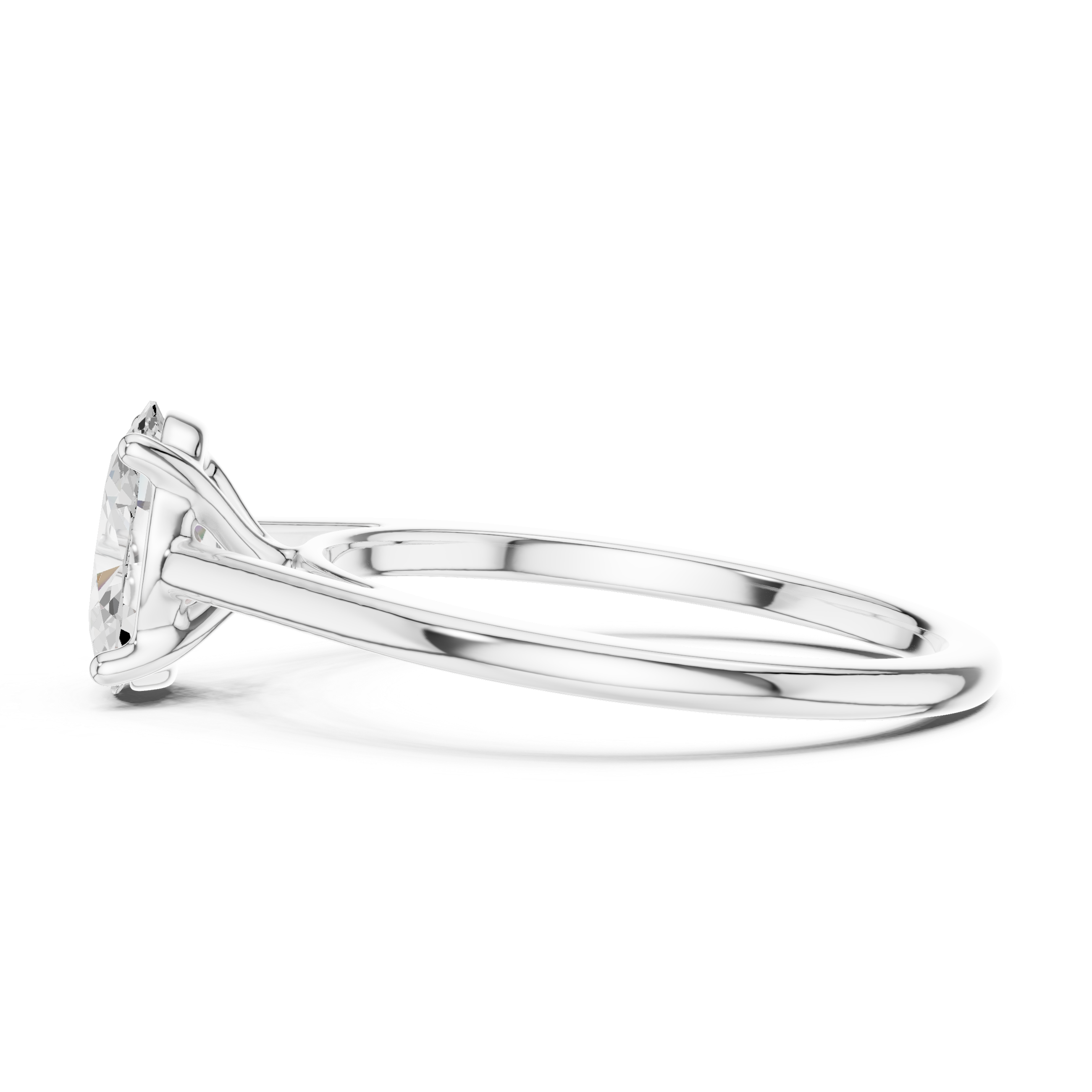 Oval Cut Diamond Classic Solitaire Engagement Ring