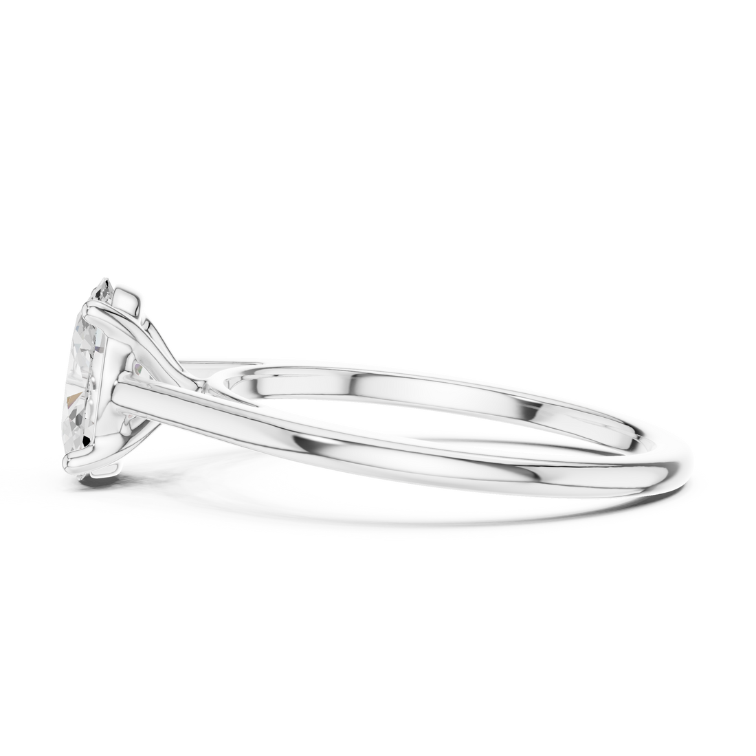 Oval Cut Diamond Classic Solitaire Engagement Ring