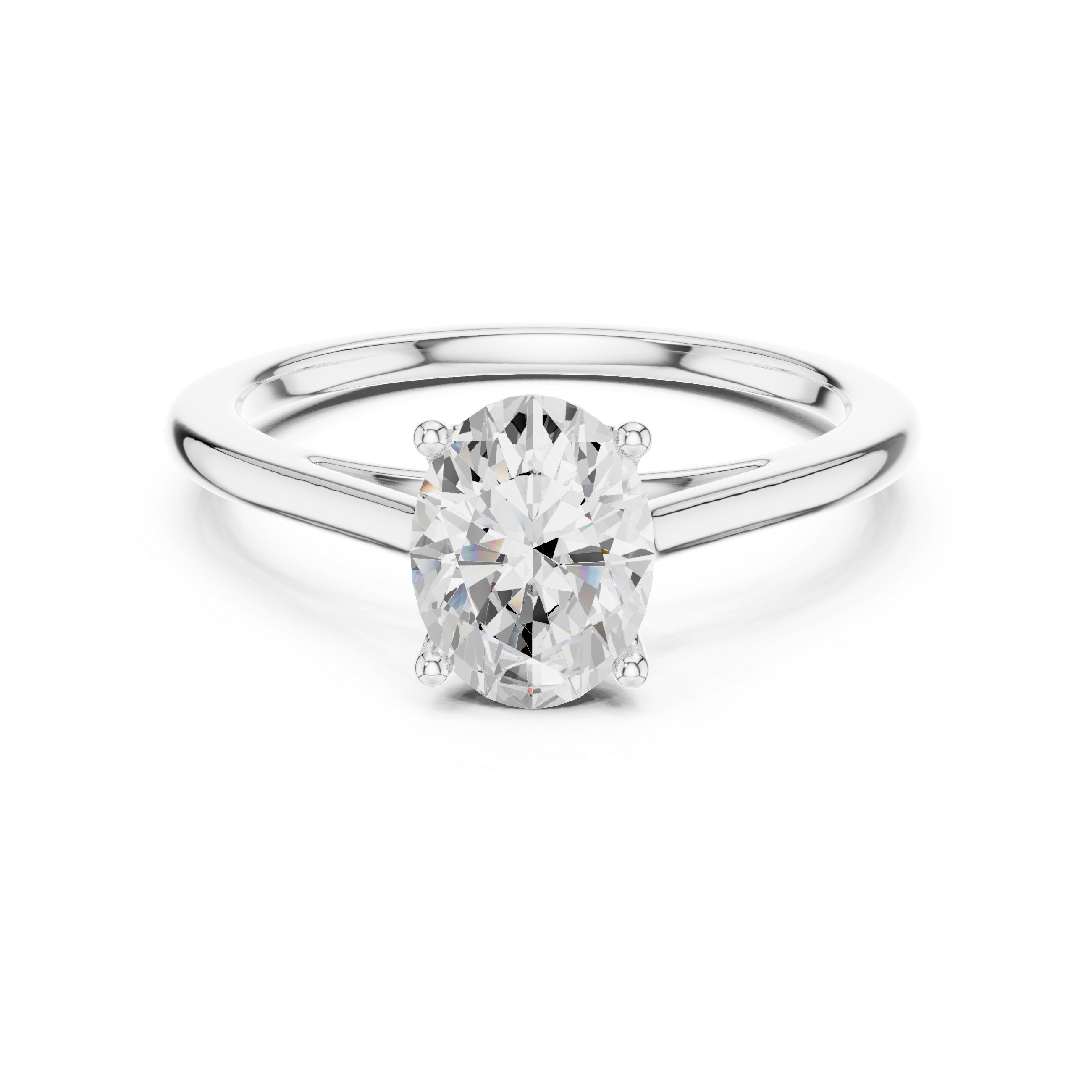 Oval Cut Diamond Classic Solitaire Engagement Ring