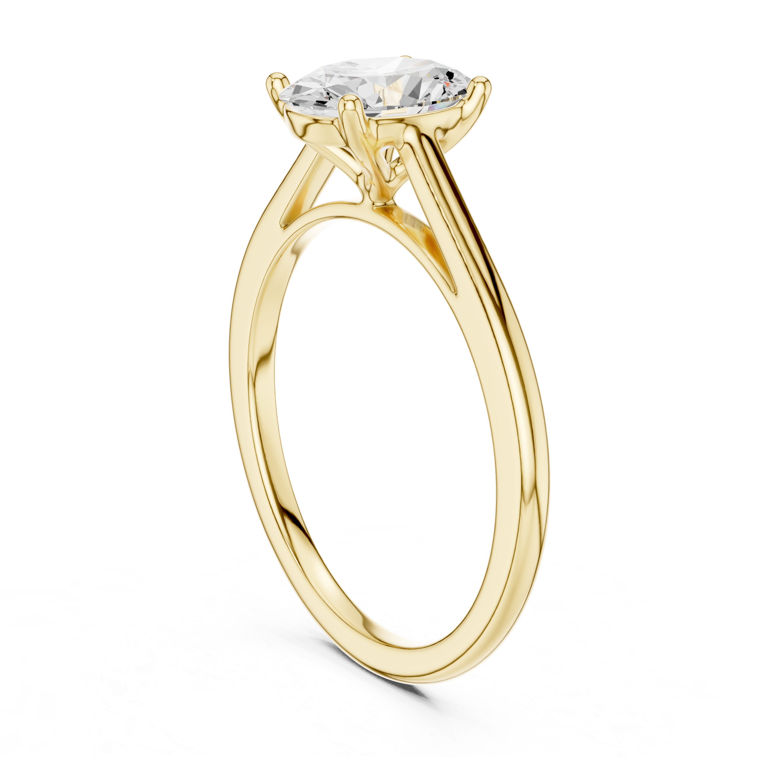 Oval Cut Diamond Classic Solitaire Engagement Ring