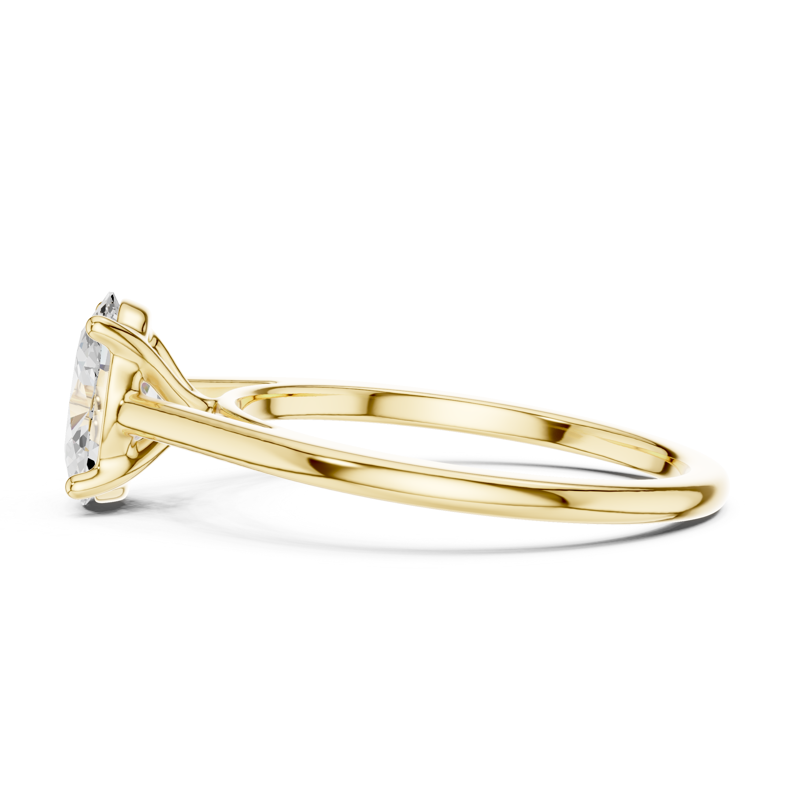 Oval Cut Diamond Classic Solitaire Engagement Ring