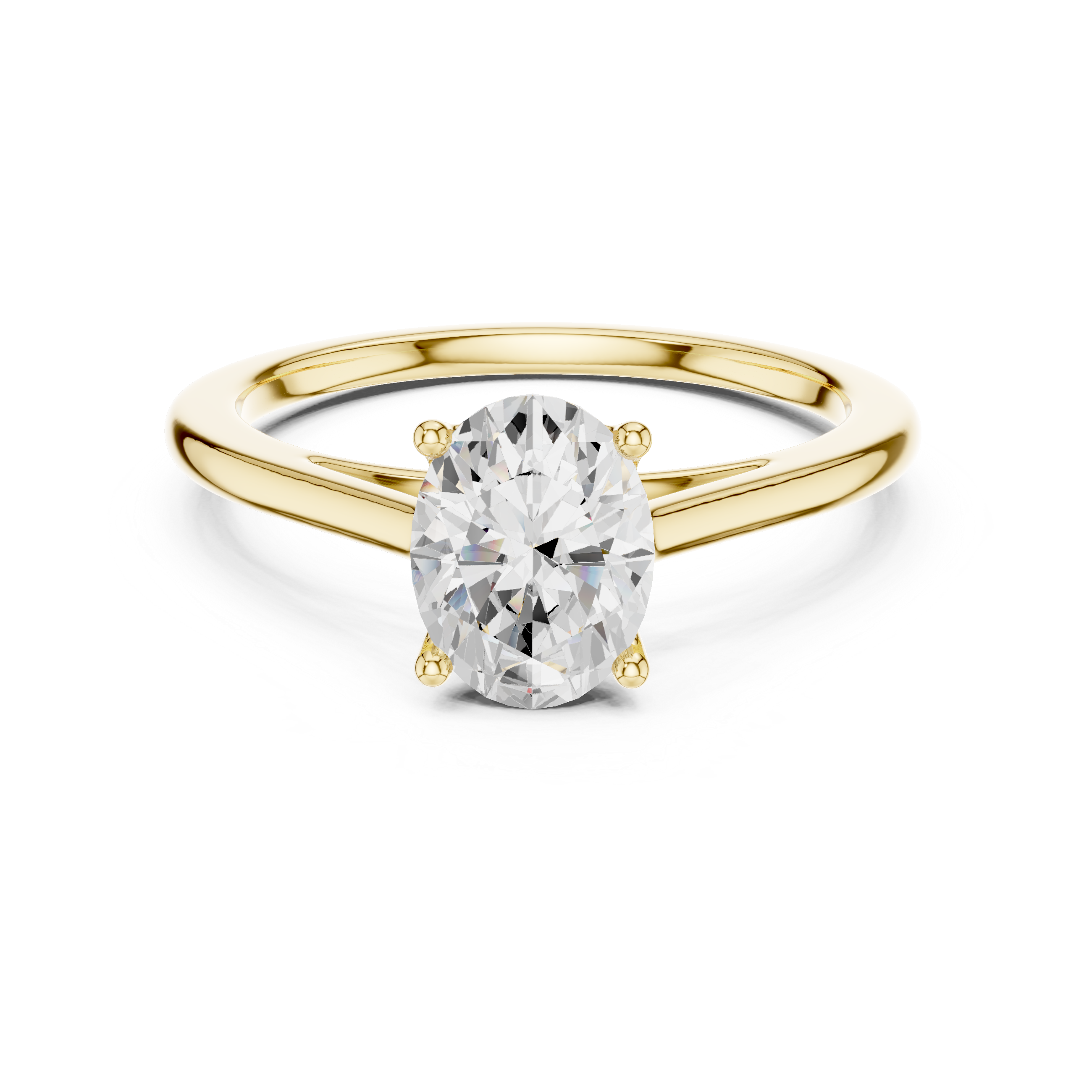 Oval Cut Diamond Classic Solitaire Engagement Ring