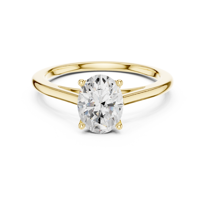 Oval Cut Diamond Classic Solitaire Engagement Ring