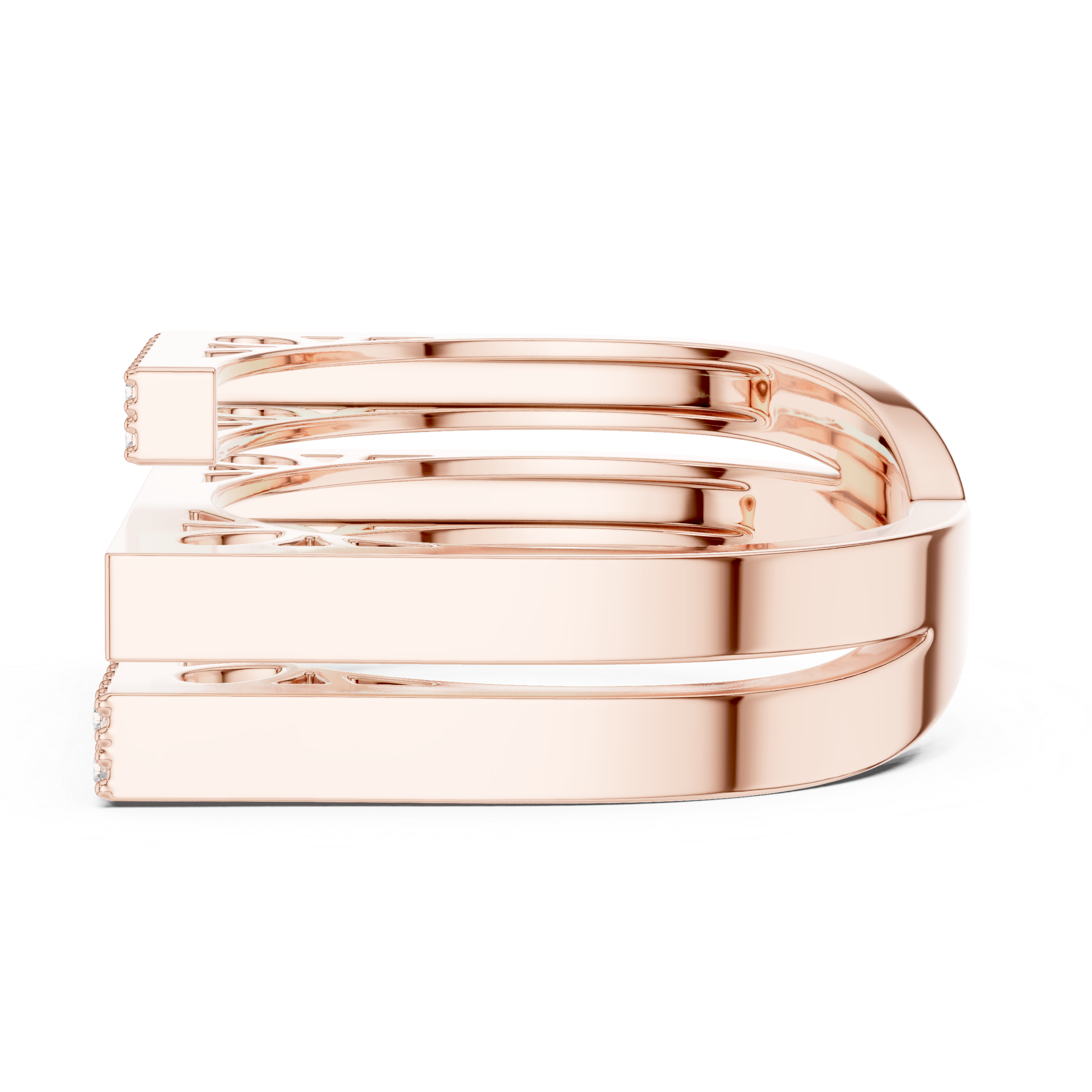 Geometric Double Bar Pavé Diamond Statement Band Ring Luxe