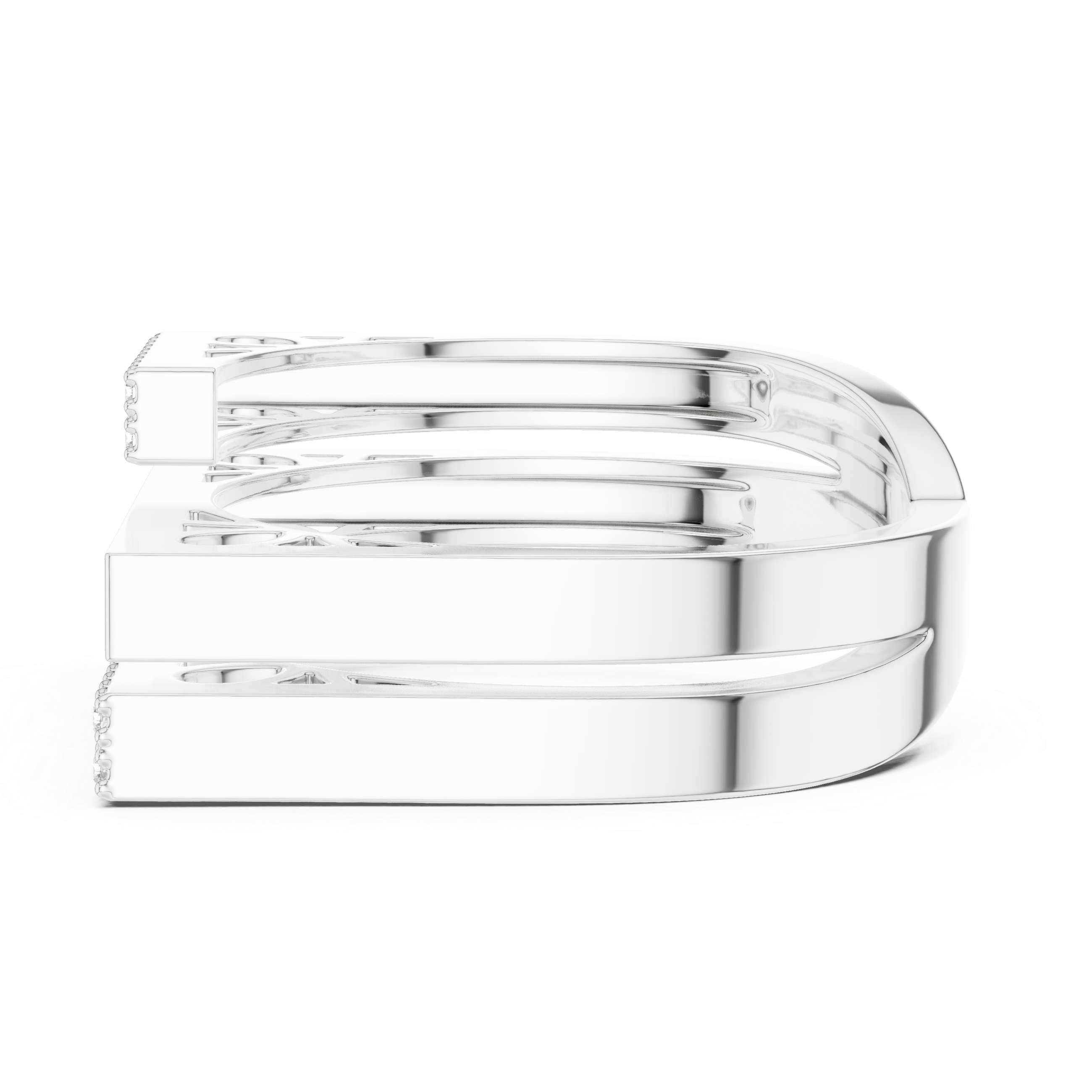 Geometric Double Bar Pavé Diamond Statement Band Ring Luxe