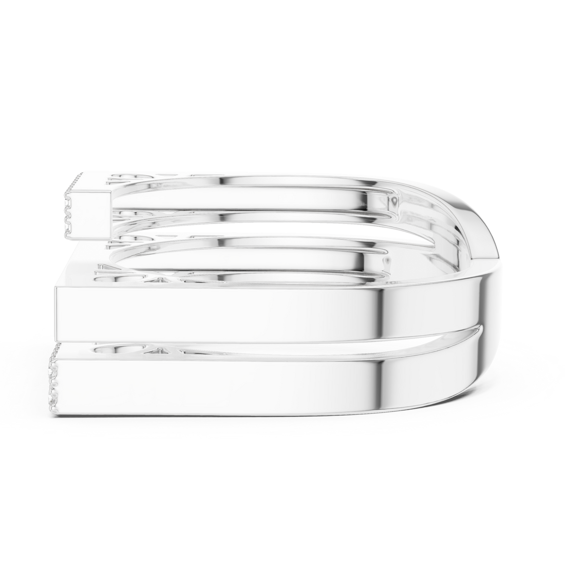 Geometric Double Bar Pavé Diamond Statement Band Ring Luxe