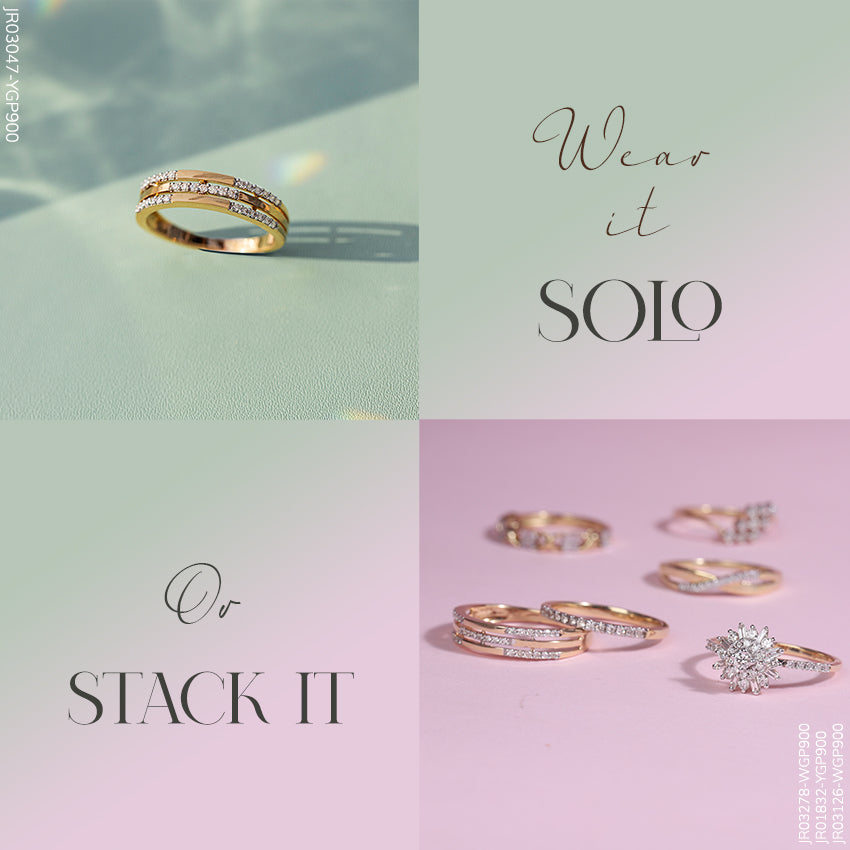 Sally 3 Row Diamond Band