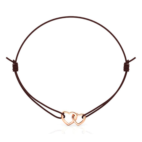 Entwined Heart Gold Bracelet