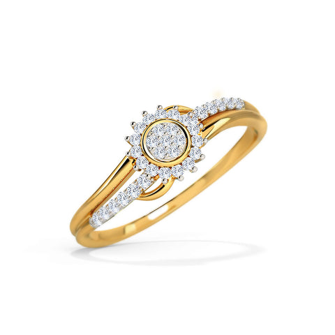 Mila Cluster Wave Diamond Ring
