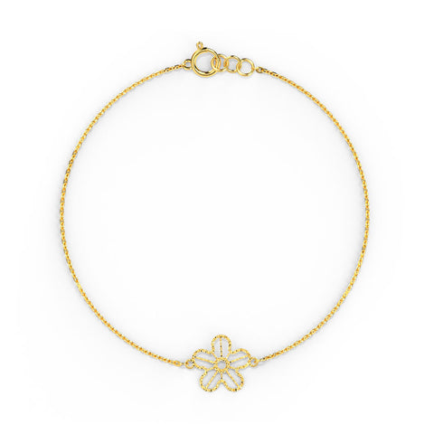 Jazzy Blossom Gold Bracelet