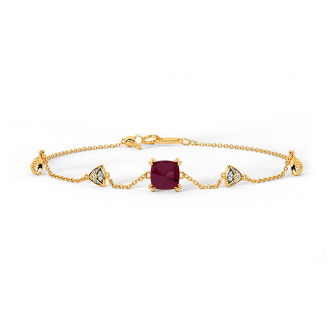 Shiny Gemstone Adjustable Bracelet