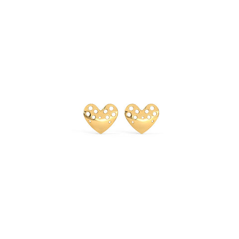 Amore Cutout Kids' Gold Earrings