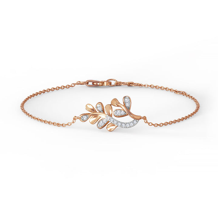 Akiha Leaf Diamond Bracelet