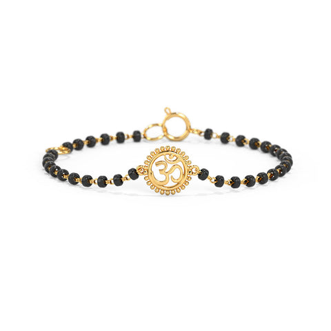 Ornate Om Baby Nazaria Gold Bracelet