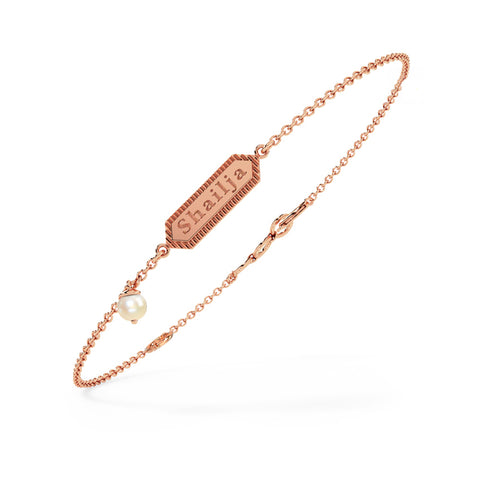 Shiny Gold Gemstone Personalised Bracelet