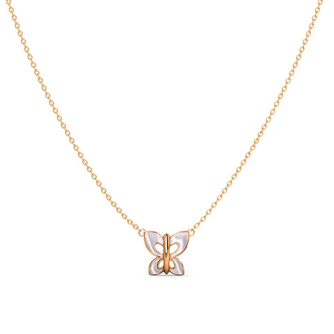 Cutesy Flutter Kids' Gold Necklace