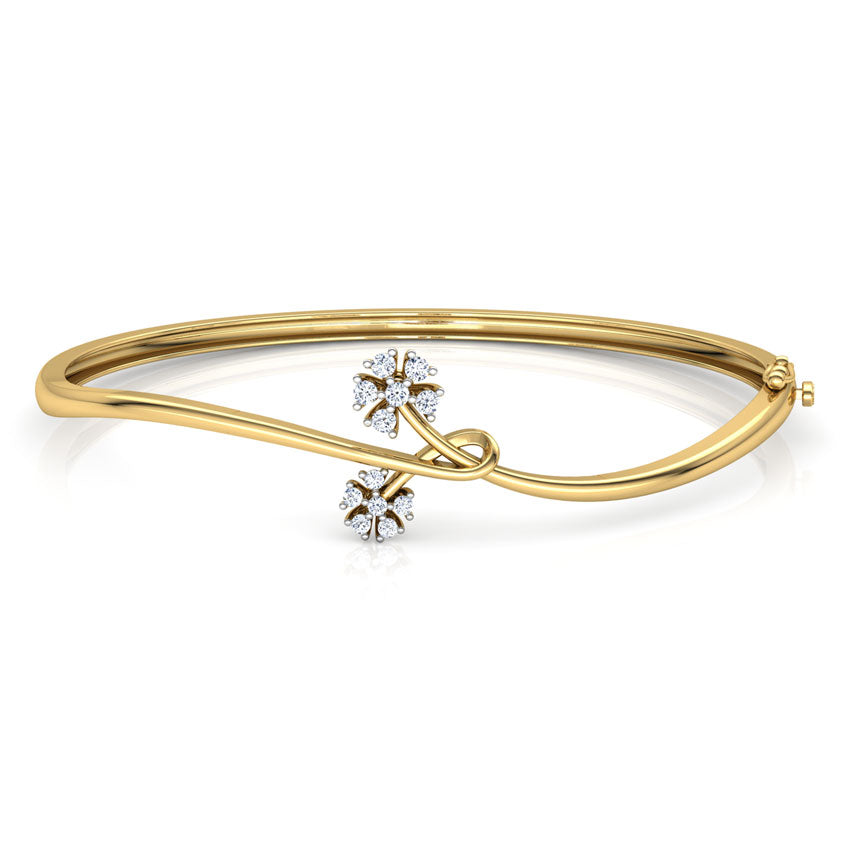 Interwined Flower Diamond Bracelet