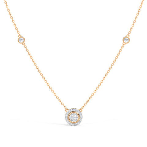 Halo Circlet Diamond Necklace