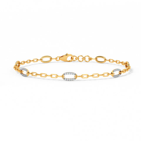 Oval Diamond Tennis Bracelet