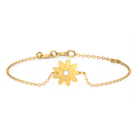 Pearly Blossom Gold Bracelet