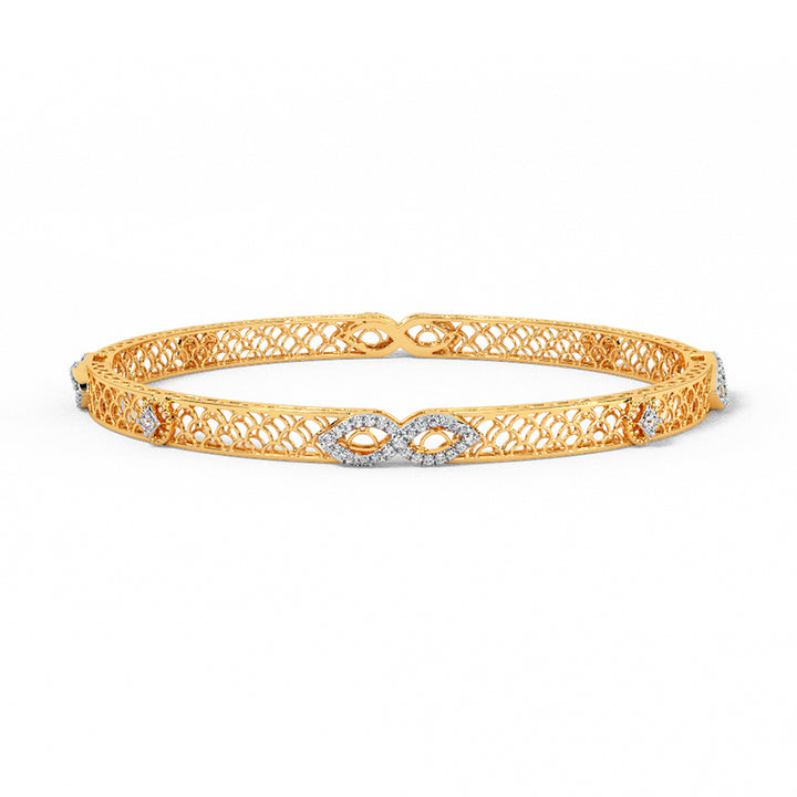 Shimmering Matrix Diamond Bangle