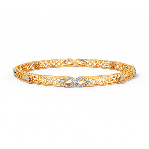 Shimmering Matrix Diamond Bangle