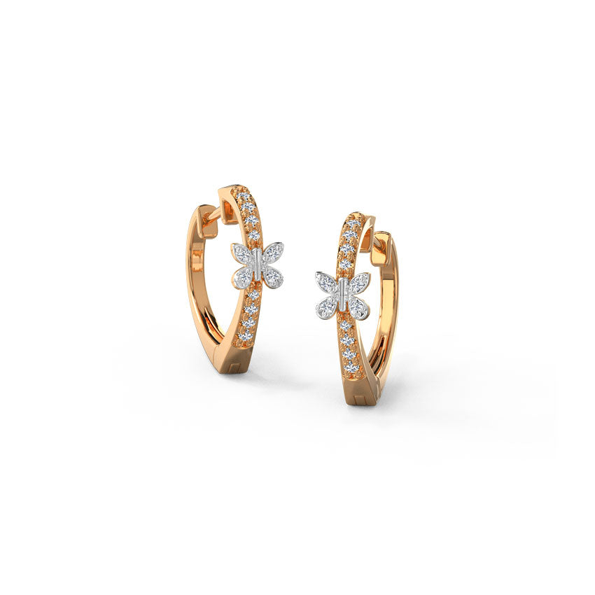 Flutter Essence Diamond Hoop Earrings