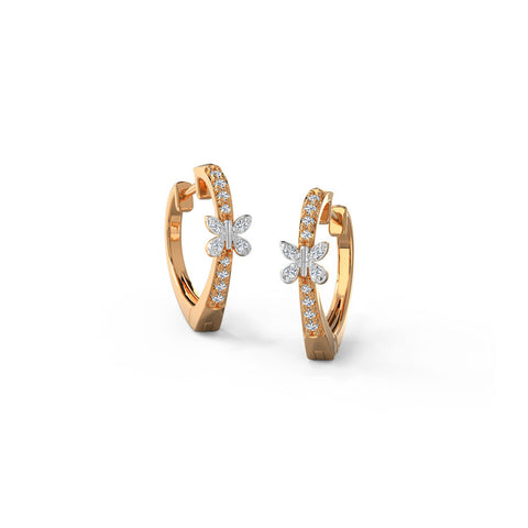 Flutter Essence Diamond Hoop Earrings