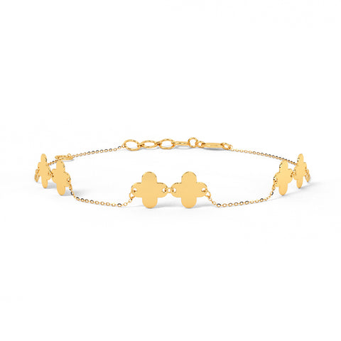 Duo Clover Gold Bracelet