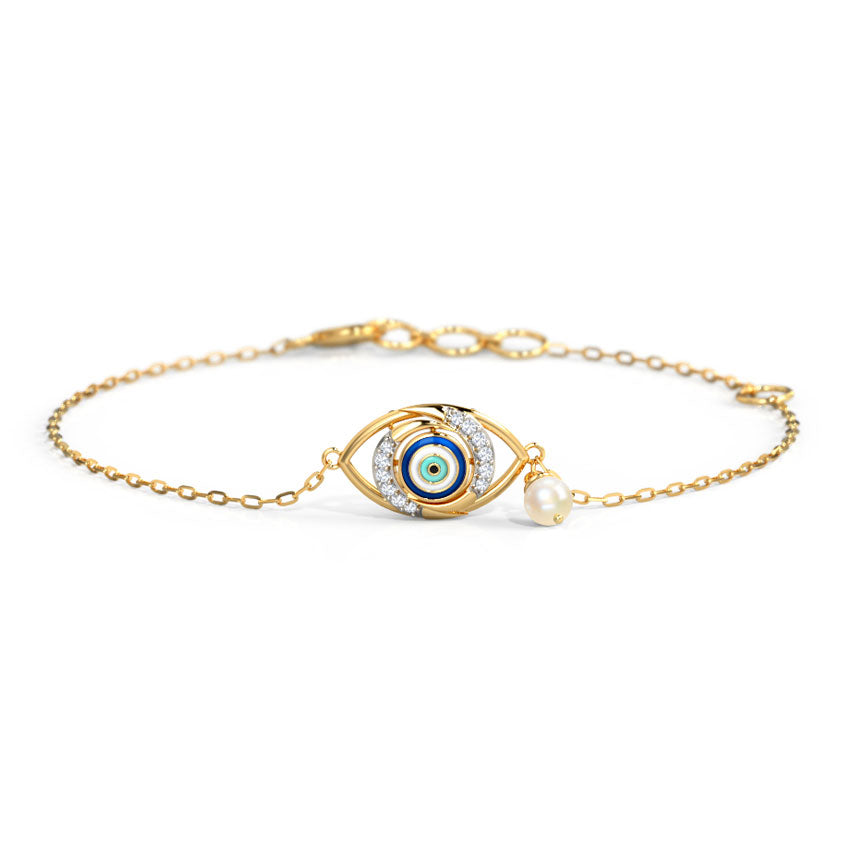 Modish Evil Eye Pearl Bracelet