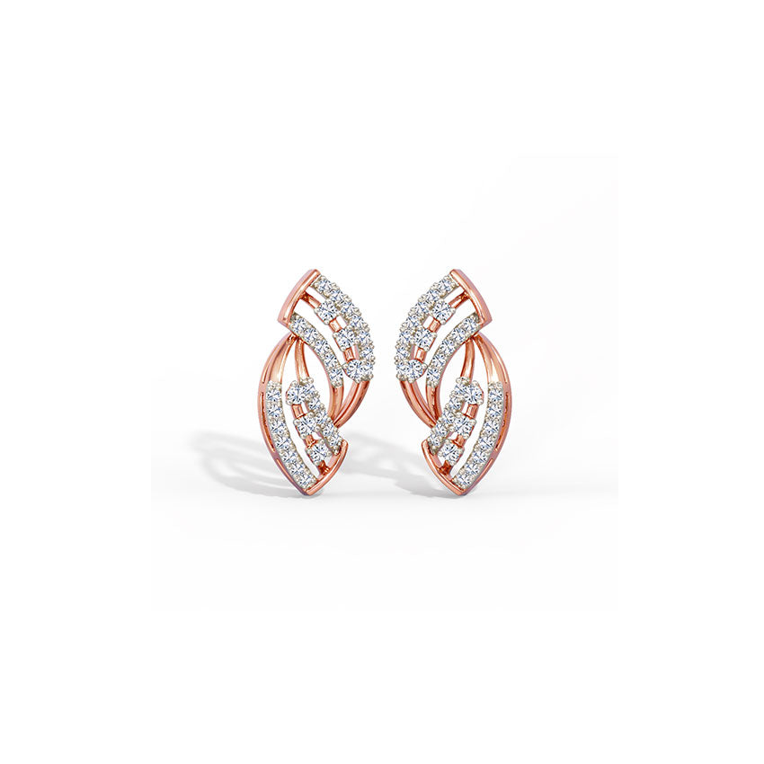 Ellie Wave Diamond Stud Earrings